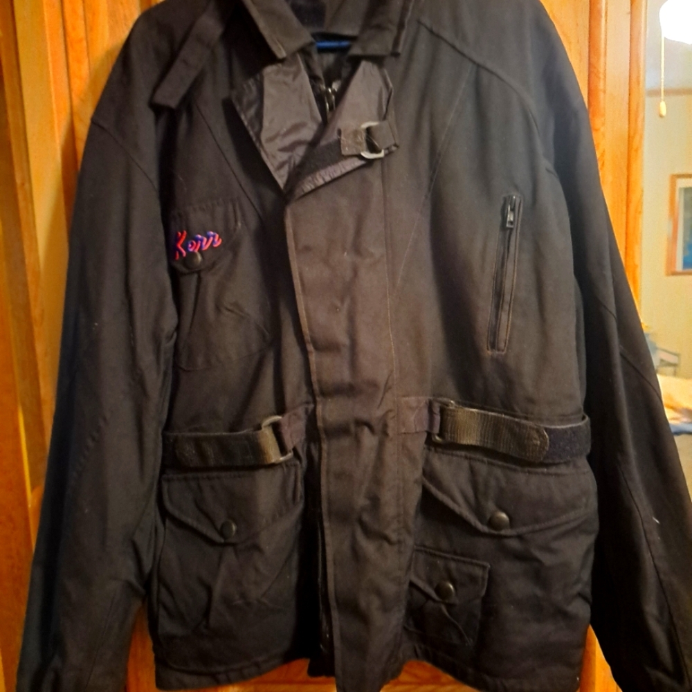 Kerr motorcycle jacket, black.